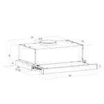 Απορροφητήρας Συρόμενος Gruppe KYMA Inox [Π60cm – 301m³/h]
