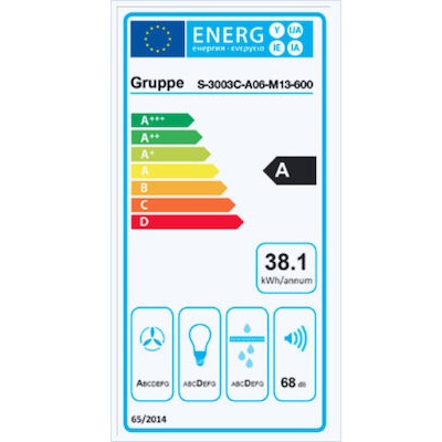 Απορροφητήρας Συρόμενος Gruppe Forte Inox [Π60cm - 620m³/h]