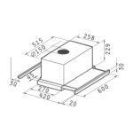 Απορροφητήρας Συρόμενος Pyramis Essential Turbo Inox [Π60cm – 581m³/h]