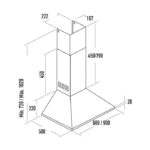 Απορροφητήρας Καμινάδα Gruppe Stazione 60 [Π60cm – 345m³/h]