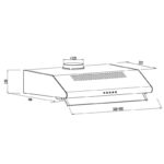 Απορροφητήρας Gruppe Pratico 600 Λευκός [Π60cm - 300m³/h]