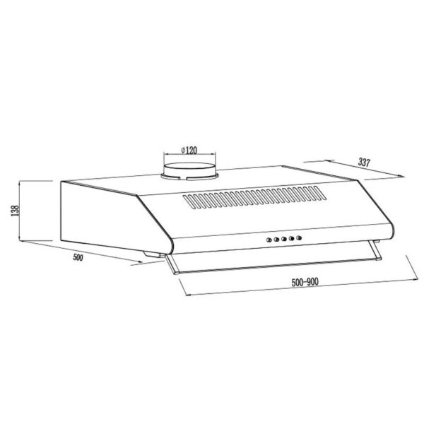 Απορροφητήρας Gruppe Pratico 600 Λευκός [Π60cm - 300m³/h]