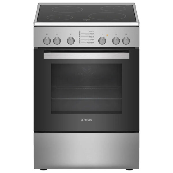 Ηλεκτρική Κουζίνα 66L Pitsos PHC009150 Inox με Κεραμικές Εστίες