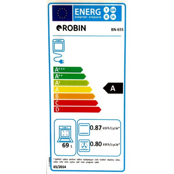 Ηλεκτρική Κουζίνα 65L Robin BN-655 Inox με Κεραμικές Εστίες