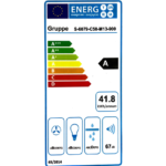 Απορροφητήρας Καμινάδα Gruppe Unico Μαύρος [Π90cm - 600m³/h]