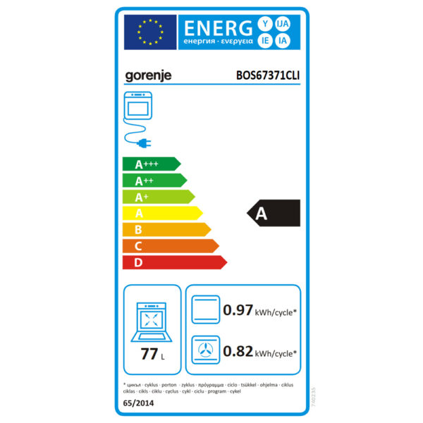 Εντοιχιζόμενος Φούρνος Ατμού 77L Gorenje BOS67371CLI Μπεζ με Υδρόλυση