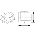 Αυτόνομη Εντοιχιζόμενη Κεραμική Εστία Candy CH63CT [Π59×Β52cm]