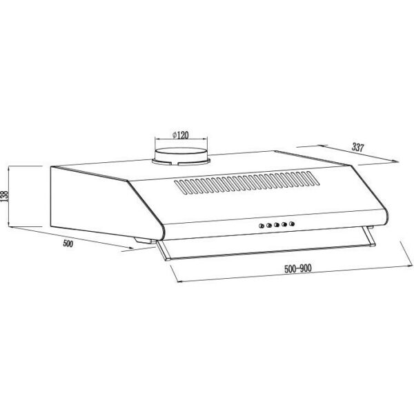 Απορροφητήρας Gruppe Pratico 600 Inox [Π60cm – 300m³/h]