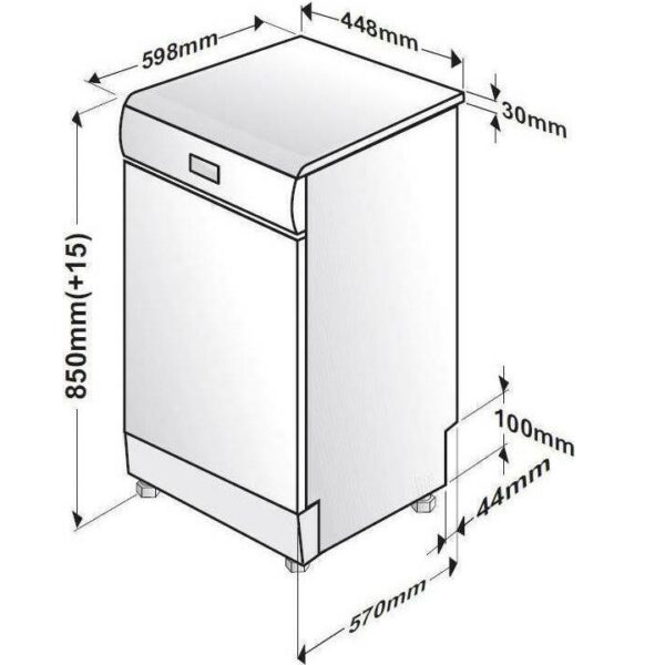 Ελεύθερο Πλυντήριο Πιάτων Grundig GSF 41825 X Inox [◎11/Π45cm]