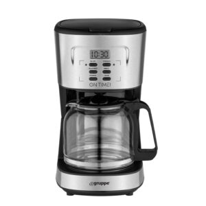 Καφετιέρα Φίλτρου Gruppe CM1095T-GS OnTime Inox/Μαύρη [900W/1.5L]