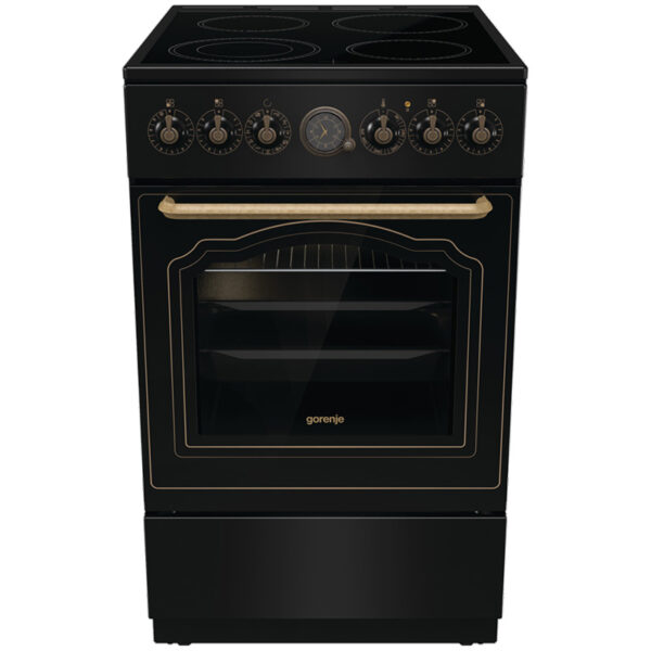 Ηλεκτρική Κουζίνα Ατμού 70L Gorenje GECS5B70CLB Μαύρη με Υδρόλυση & Κεραμικές Εστίες