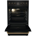 Ηλεκτρική Κουζίνα Ατμού 70L Gorenje GECS5B70CLB Μαύρη με Υδρόλυση & Κεραμικές Εστίες