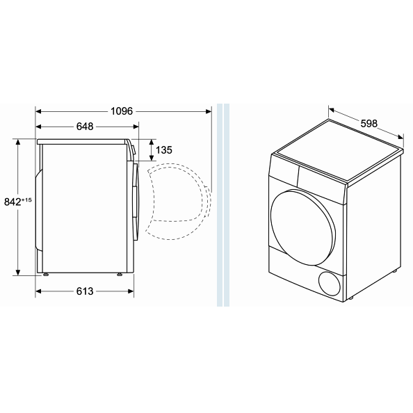 Στεγνωτήριο 8kg Siemens WQ35G2040 με Αντλία Θερμότητας [A++]