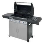 Ψησταριά Υγραερίου CampinGaz 4 Series Classic LSG Μαύρη/Inox με 4 Καυστήρες και Πλαϊνή Εστία