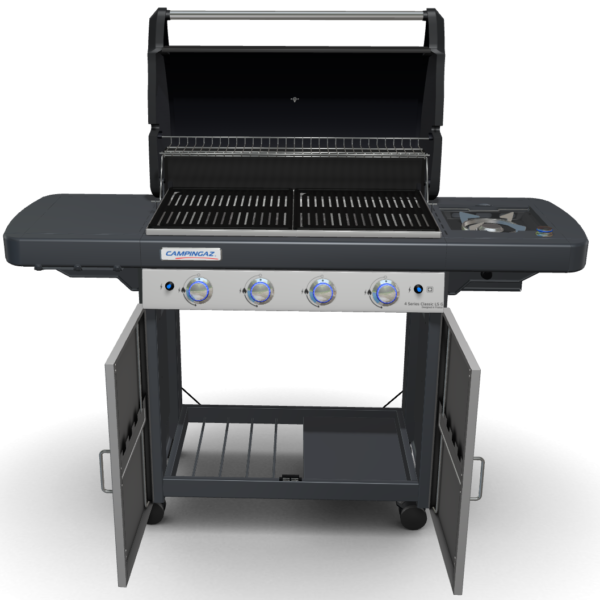 Ψησταριά Υγραερίου CampinGaz 4 Series Classic LSG Μαύρη/Inox με 4 Καυστήρες και Πλαϊνή Εστία