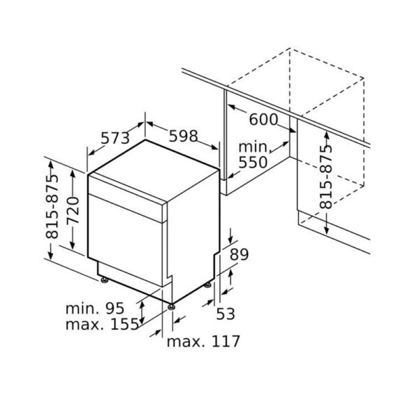 Εντοιχιζόμενο Πλυντήριο Πιάτων Siemens SN43ES15BE Inox [WiFi/◎13/Π60cm]