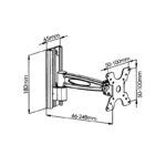 Κινητή Επιτοίχια Βάση Τηλεόρασης DMP LCD301 Μαύρη [13–30″/15kg]