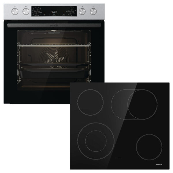 Εντοιχιζόμενο Σετ Φούρνος Aτμού 77L Gorenje BCSB737OTX με Υδρόλυση + Κεραμική Εστία Gorenje ECD620SCOT