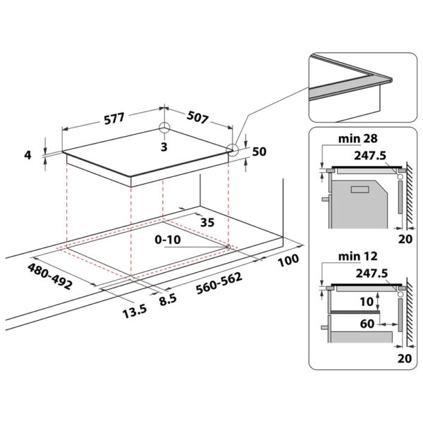 Αυτόνομη Εντοιχιζόμενη Επαγωγική Εστία Bauknecht BQ 2760S FT [Π58×Β51cm]