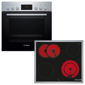 Εντοιχιζόμενο Σετ Φούρνος 66L Bosch HEF133BS1 + Κεραμική Εστία Bosch NKN645GA2E