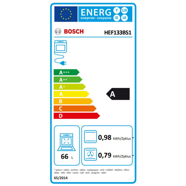 Εντοιχιζόμενο Σετ Φούρνος 66L Bosch HEF133BS1 + Κεραμική Εστία Bosch NKN645GA2E