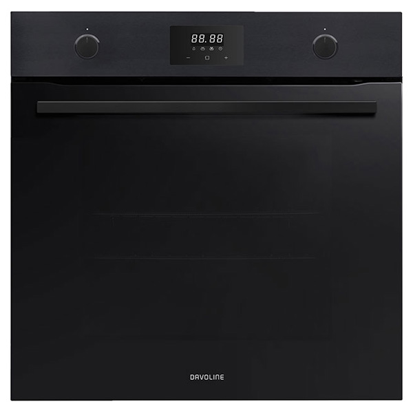 Εντοιχιζόμενος Φούρνος 72L Davoline BPDX 6012 BL Μαύρος με Υδρόλυση