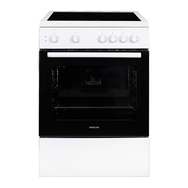 Ηλεκτρική Κουζίνα 72L Davoline DAC 600 WH Λευκή με Κεραμικές Εστίες