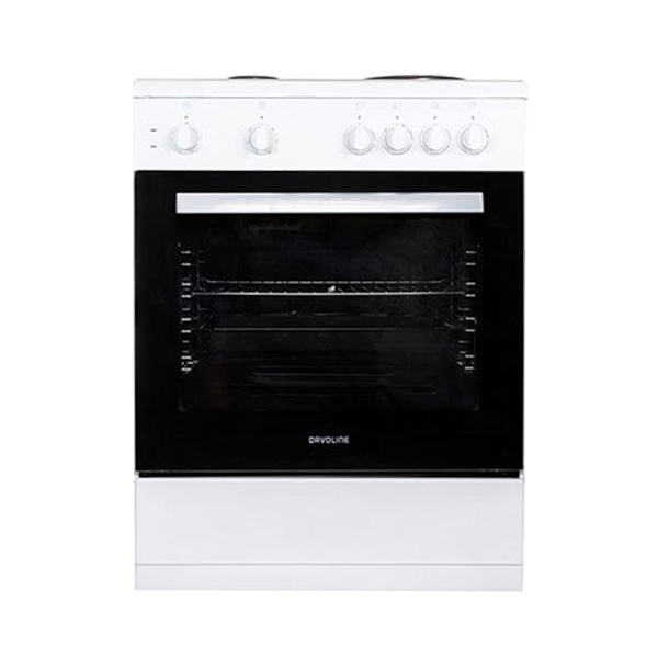 Ηλεκτρική Κουζίνα 72L Davoline DAE 600 WH Λευκή με Eμαγιέ Εστίες