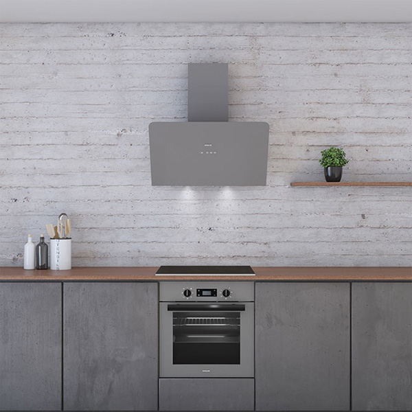 Εντοιχιζόμενος Φούρνος 72L Davoline DSGO 8004 GR Γκρι με Κατάλυση/Υδρόλυση