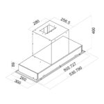 Απορροφητήρας Εντοιχιζόμενος Davoline Inside 90 IX/WH Inox/Λευκός [Π79cm – 445m³/h]