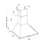 Απορροφητήρας Καμινάδα Davoline KOS HPC BL 60 Μαύρος [Π60cm – 590m³/h]