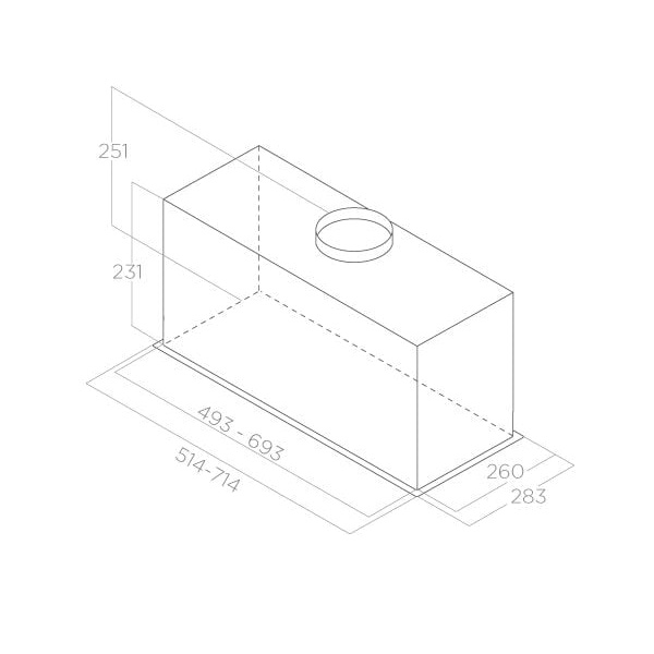 Απορροφητήρας Εντοιχιζόμενος Elica Fold GR/A/52 Inox [Π51cm – 580m³/h]