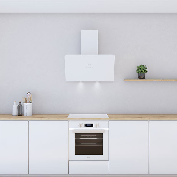 Απορροφητήρας Καμινάδα Davoline Shape 60 Λευκός [Π60cm – 648m³/h]