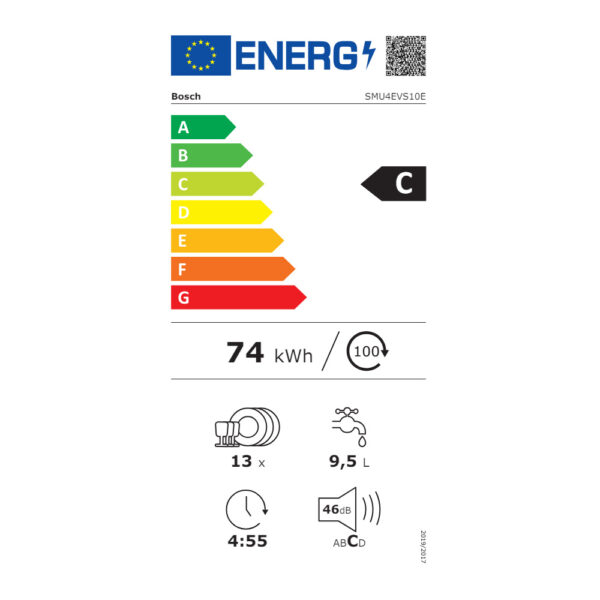 Εντοιχιζόμενο Πλυντήριο Πιάτων Bosch SMU4EVS10E Inox [WiFi/◎13/Π60cm]