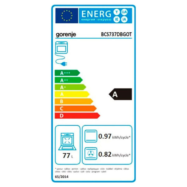 Εντοιχιζόμενο Σετ Φούρνος Aτμού 77L Gorenje BCS737DBGOT με Υδρόλυση + Κεραμική Εστία Gorenje ECD620SCOT