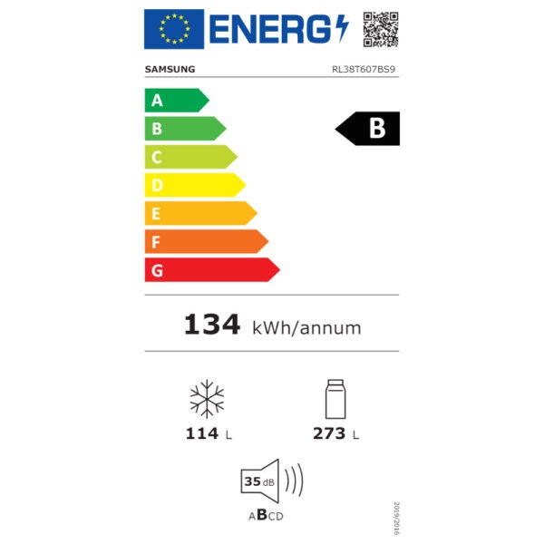Ψυγειοκαταψύκτης Samsung RL38T607BS9 Inox [NoFrost/387L/Υ203×Π60cm]