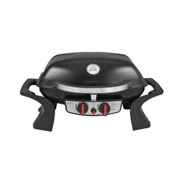 Επιτραπέζια Ψησταριά Υγραερίου Thermogatz GS Grill Mini Μαύρη με 2 Καυστήρες