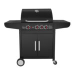 Ψησταριά Υγραερίου Thermogatz GS Grill Lux Μαύρη με 3 Καυστήρες και Πλαϊνή Εστία