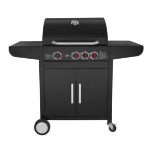 Ψησταριά Υγραερίου Thermogatz GS Grill Lux Μαύρη με 3 Καυστήρες και Πλαϊνή Εστία