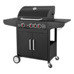 Ψησταριά Υγραερίου Thermogatz GS Grill Lux Μαύρη με 3 Καυστήρες και Πλαϊνή Εστία