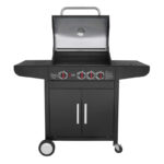 Ψησταριά Υγραερίου Thermogatz GS Grill Lux Μαύρη με 3 Καυστήρες και Πλαϊνή Εστία