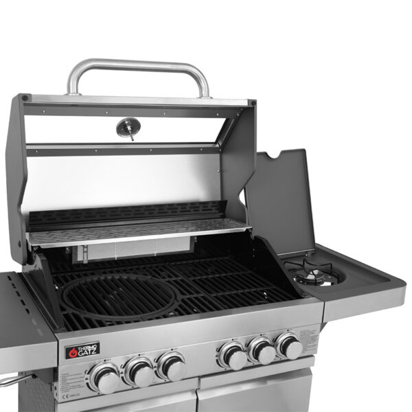 Ψησταριά Υγραερίου Thermogatz GS Grill View Inox με 4+1 Καυστήρες και Πλαϊνή Εστία