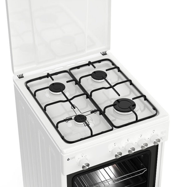 Κουζίνα Αερίου 43L Thermogatz TGS 151 WH Λευκή με Eστίες Αερίου & Καπάκι