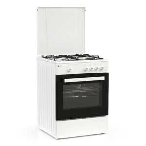 Κουζίνα Αερίου 55L Thermogatz TGS 161 WH Λευκή με Eστίες Αερίου & Καπάκι