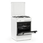 Κουζίνα Αερίου 55L Thermogatz TGS 161 WH Λευκή με Eστίες Αερίου & Καπάκι