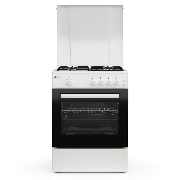 Κουζίνα Αερίου 55L Thermogatz TGS 161 WH Λευκή με Eστίες Αερίου & Καπάκι