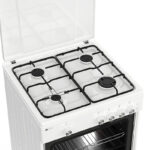 Κουζίνα Αερίου 55L Thermogatz TGS 161 WH Λευκή με Eστίες Αερίου & Καπάκι