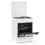 Κουζίνα Μικτή 56L Thermogatz TGS 3501 WH Λευκή με Eστίες Αερίου/Εμαγιέ & Καπάκι