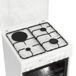 Κουζίνα Μικτή 56L Thermogatz TGS 3501 WH Λευκή με Eστίες Αερίου/Εμαγιέ & Καπάκι