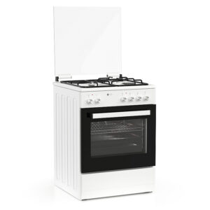 Κουζίνα Μικτή 60L Thermogatz TGS 3511 WH Λευκή με Eστίες Αερίου/Εμαγιέ & Καπάκι